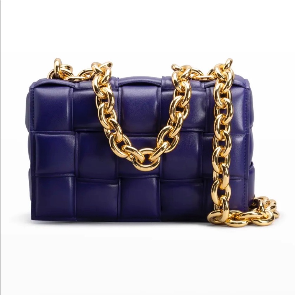 Bottega Veneta Chain Cassette Padded Intrecciato Crossbody Bag